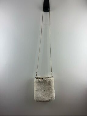 Rino & Pelle Doxy Silver Faux Fur Crossbody Classic Women's Shoulder Bag